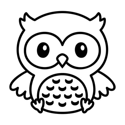 座るフクロウ