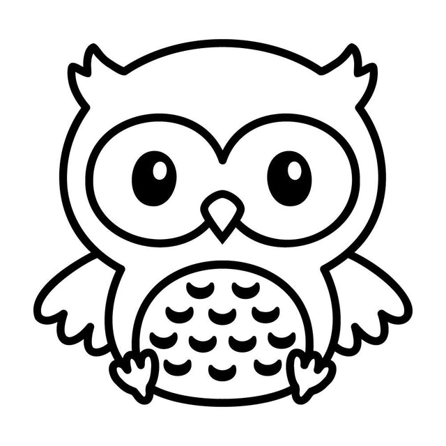 座るフクロウ