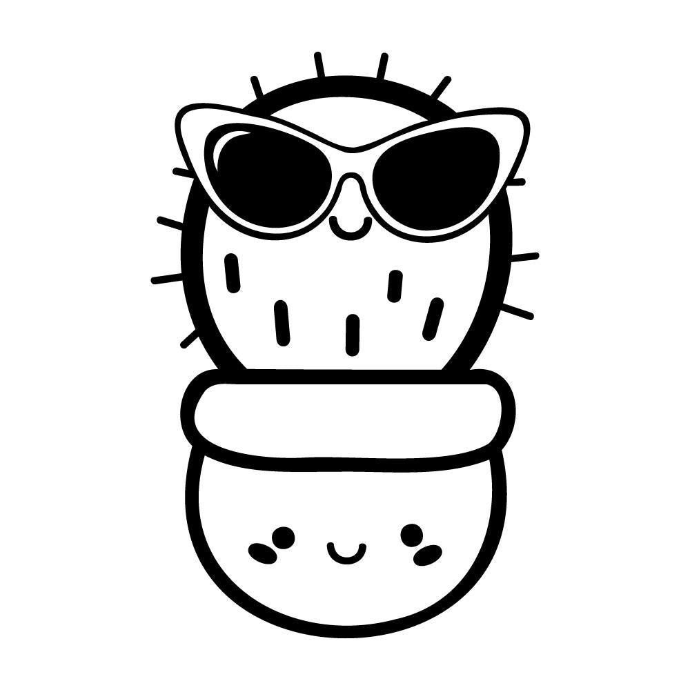 サングラスをかけたサボテン