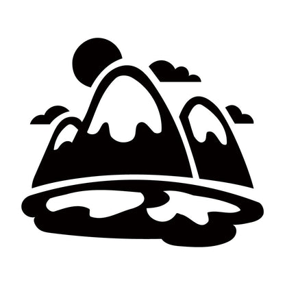 雪山と湖