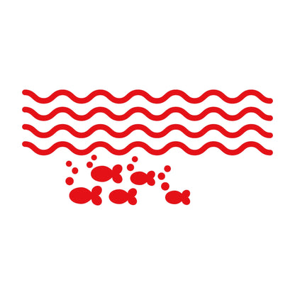 波と魚 8