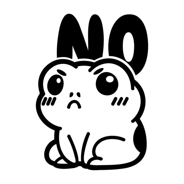 NO 怒っているカエル