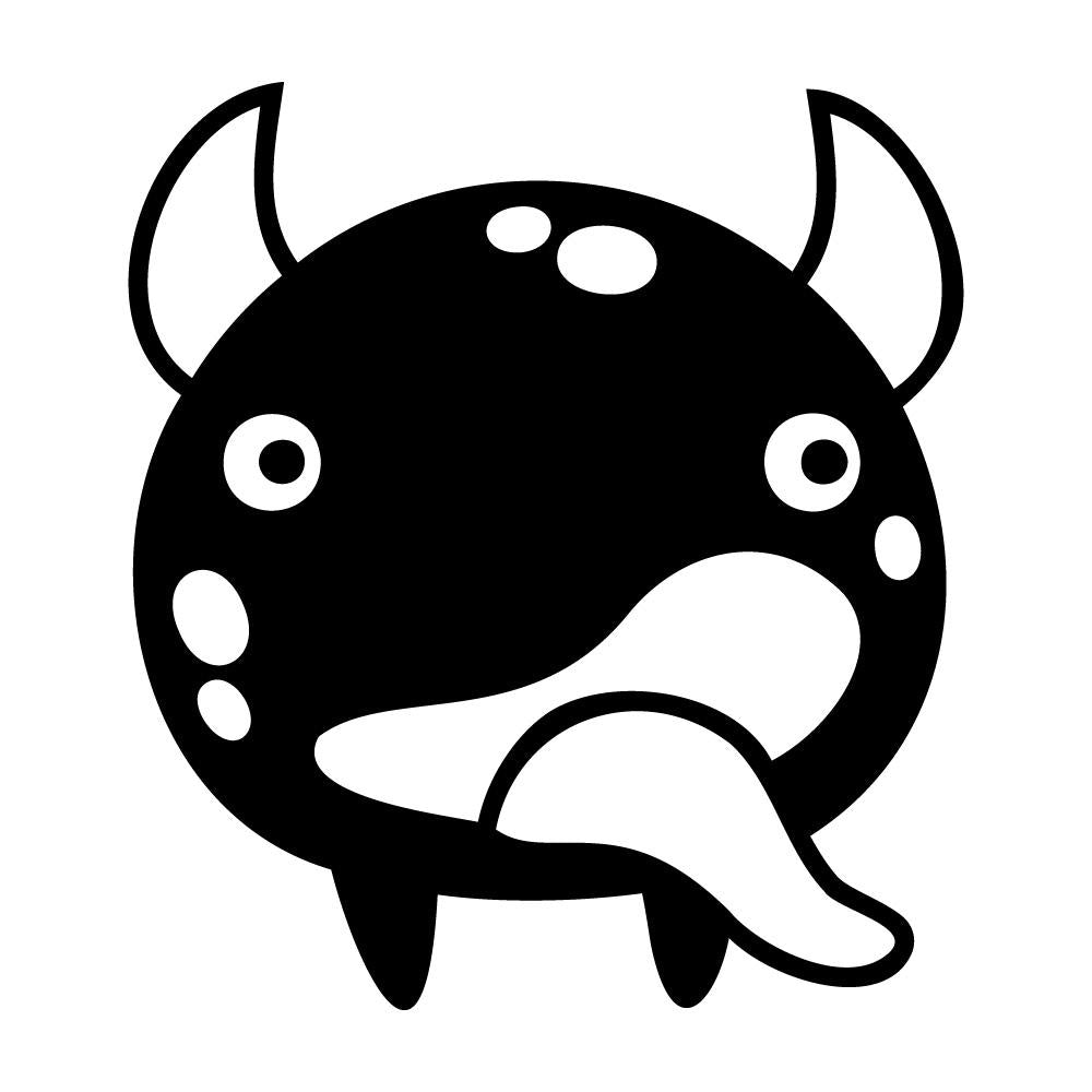 舌を出したモンスター