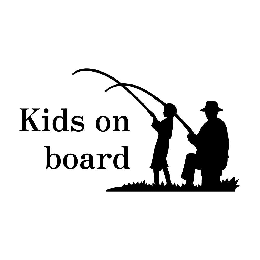 Kids on board 釣りをする親子
