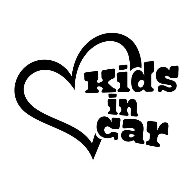 Kids in car ハート
