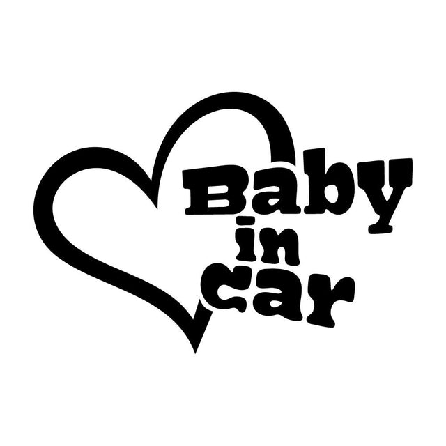 Baby in car ハート