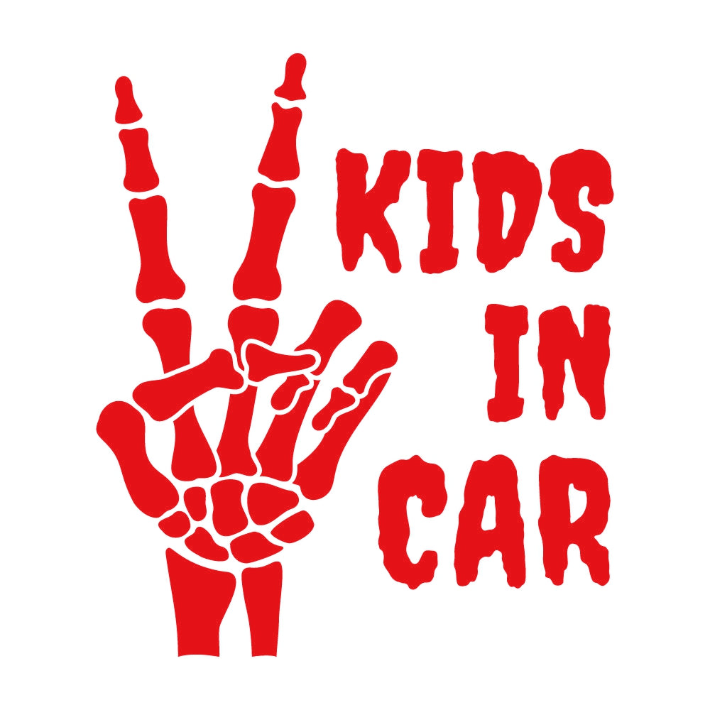 KIDS IN CAR 骸骨のピースサイン 8
