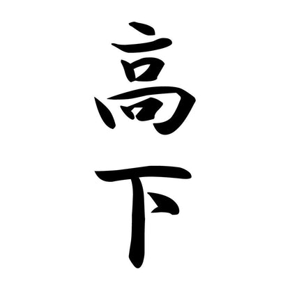 高下 縦書き (A)