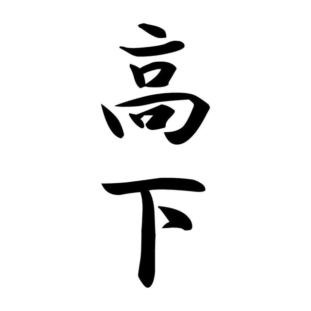 高下 縦書き (A)