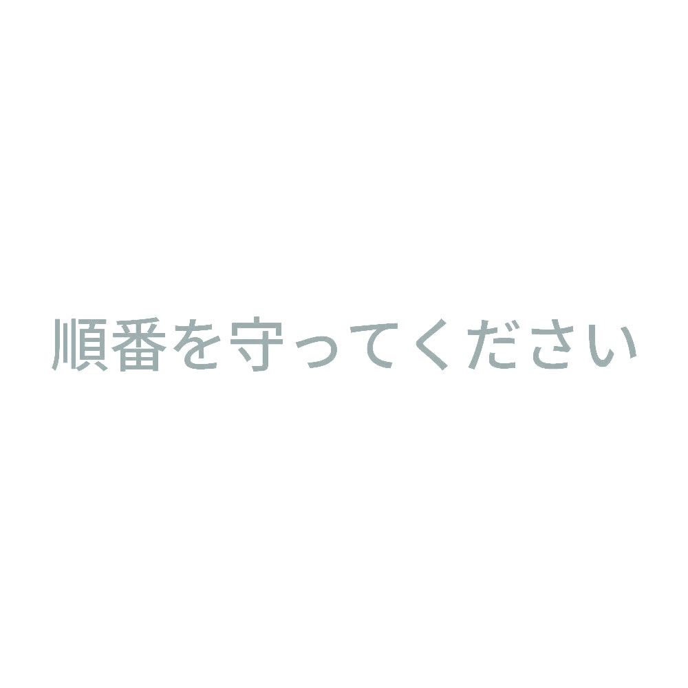 順番を守ってください 10