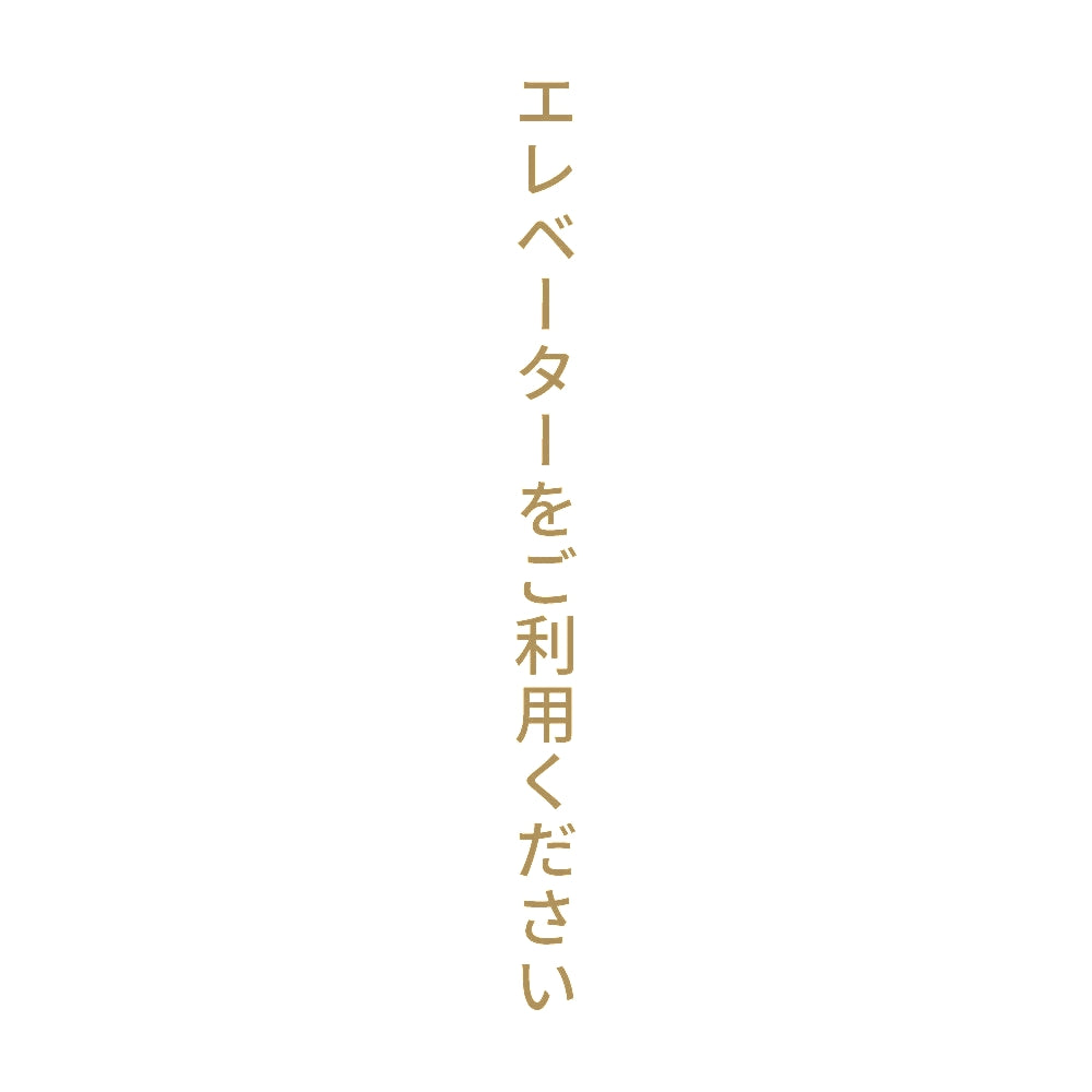 エレベーターをご利用ください 縦 9