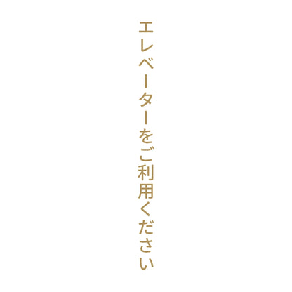 エレベーターをご利用ください 縦 9