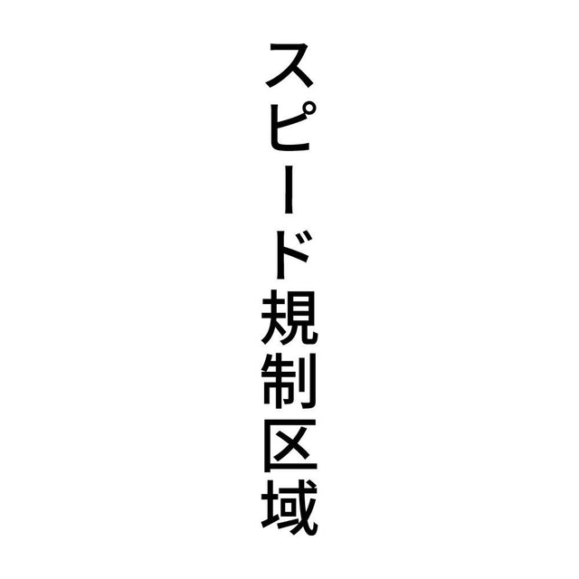 スピード規制区域 縦