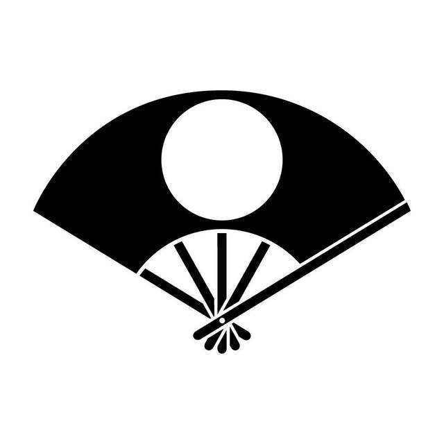 五本骨扇に月丸紋