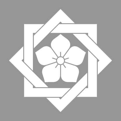 組み合わせ角に桔梗紋 7