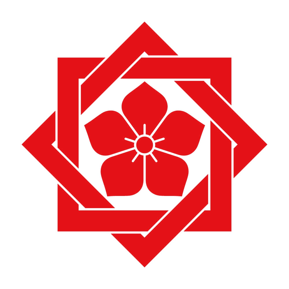 組み合わせ角に桔梗紋 8