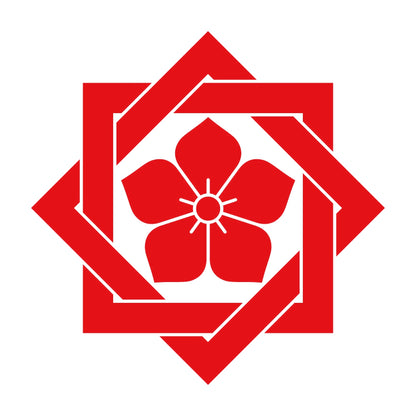 組み合わせ角に桔梗紋 8