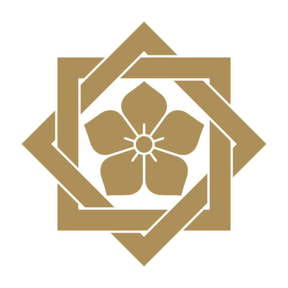 組み合わせ角に桔梗紋 9