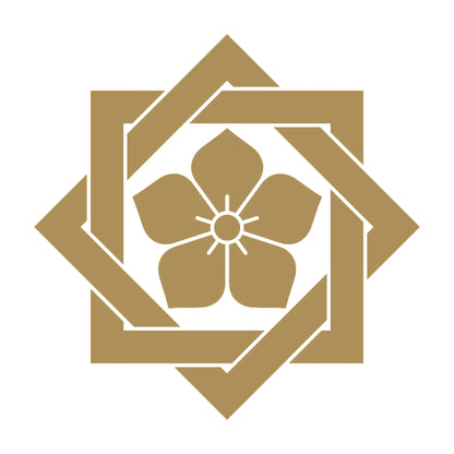 組み合わせ角に桔梗紋 9