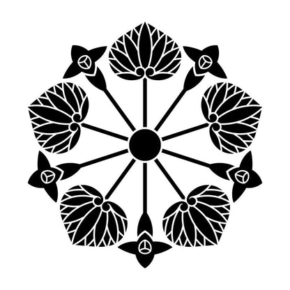 花付き五つ葵紋