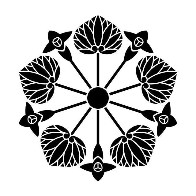 花付き五つ葵紋