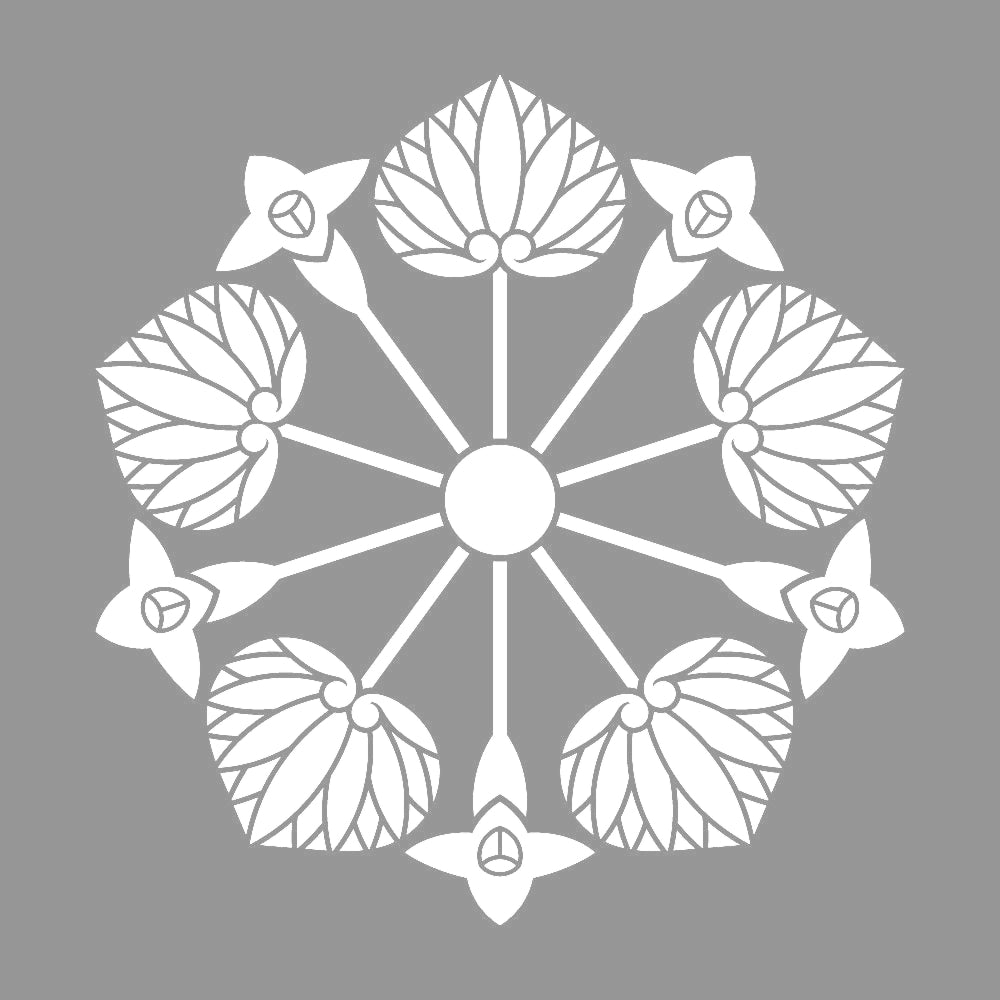 花付き五つ葵紋 7