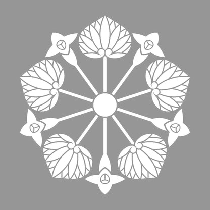 花付き五つ葵紋 7