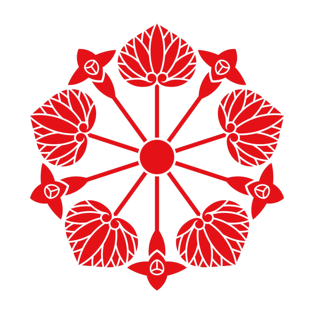 花付き五つ葵紋 8