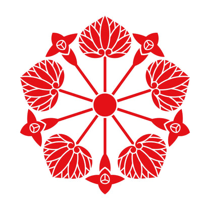 花付き五つ葵紋 8