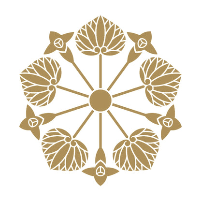 花付き五つ葵紋 9