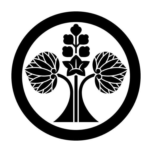 丸に変わり花立ち葵紋