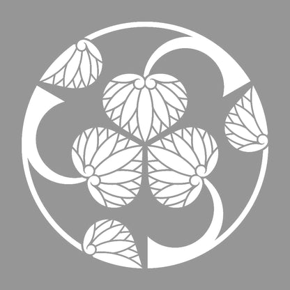 三つ割り立ち葵紋 7