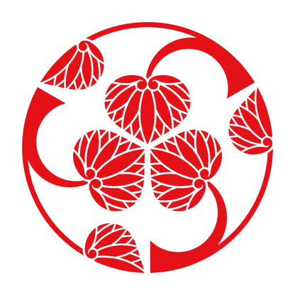 三つ割り立ち葵紋 8