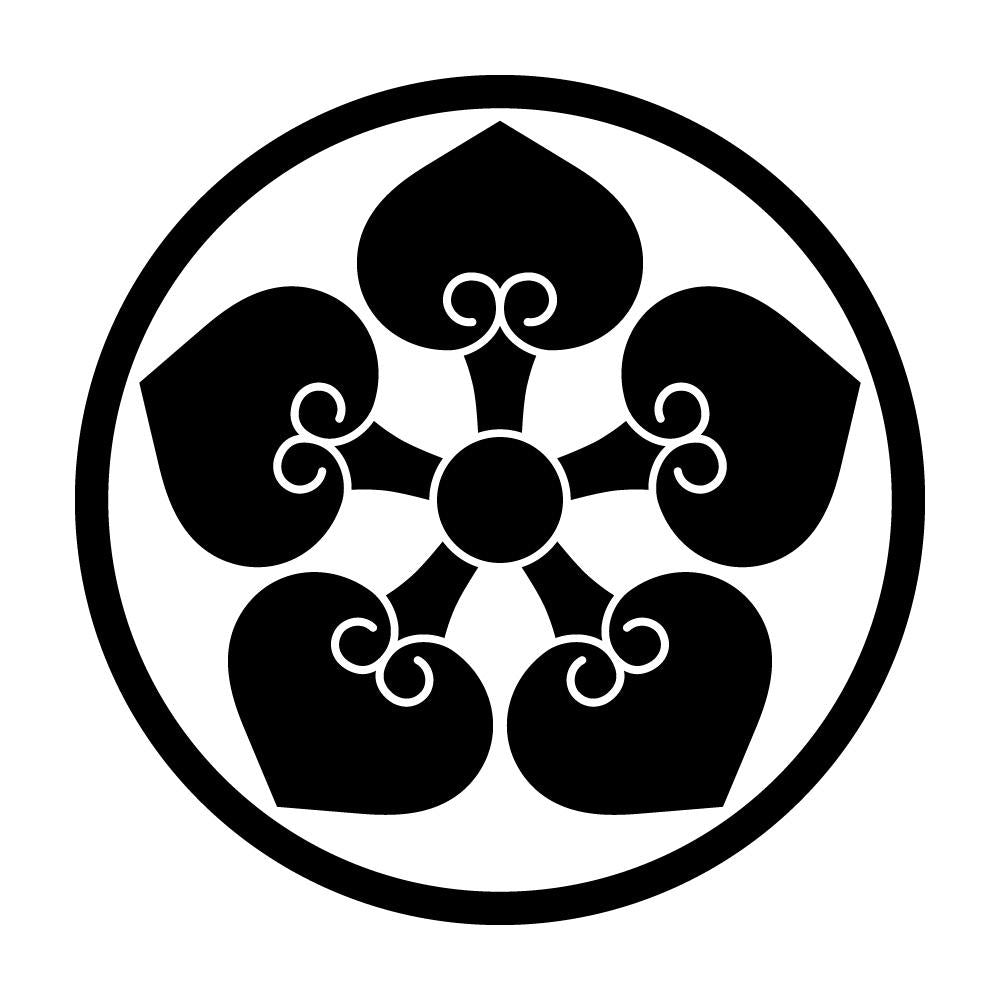 細輪に五つ裏葵紋
