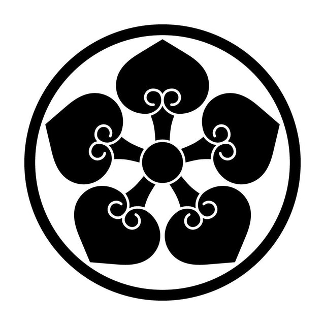 細輪に五つ裏葵紋