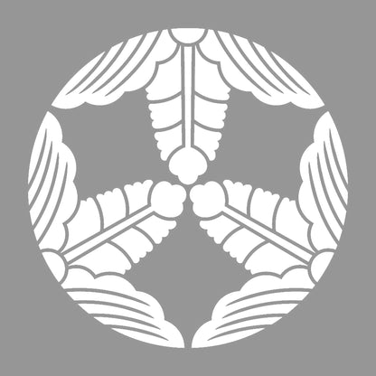 三つ割り花桐紋 7