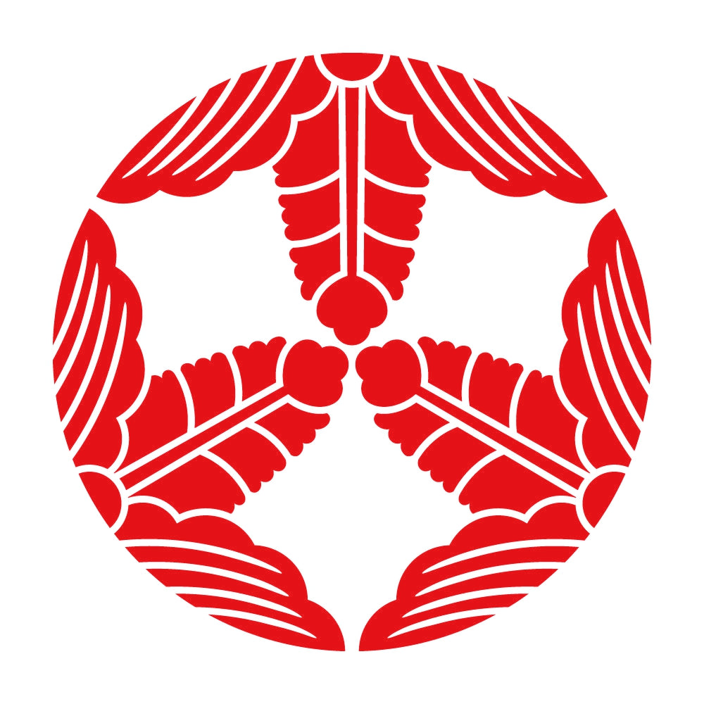 三つ割り花桐紋 8