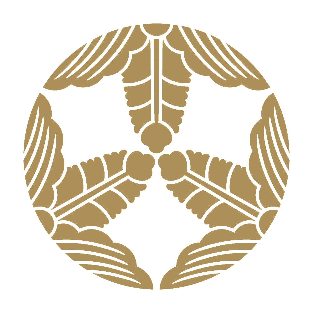 三つ割り花桐紋 9