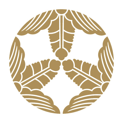 三つ割り花桐紋 9