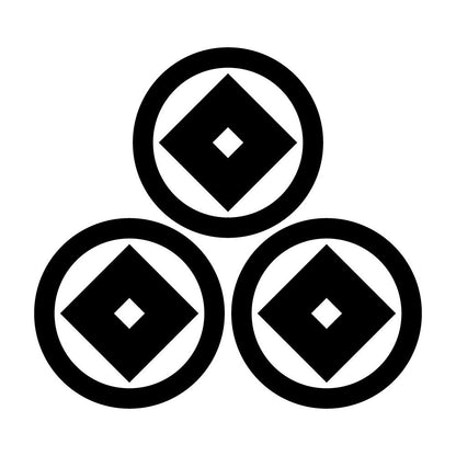 三つ盛り丸に釘抜紋