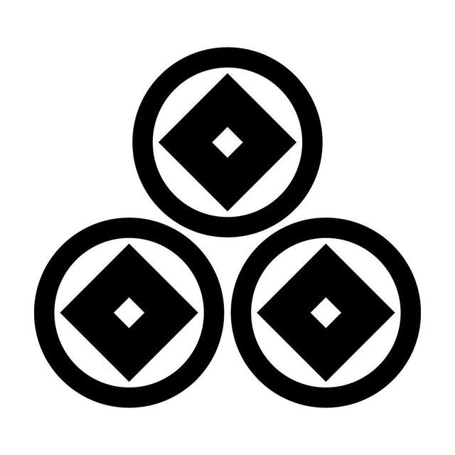 三つ盛り丸に釘抜紋