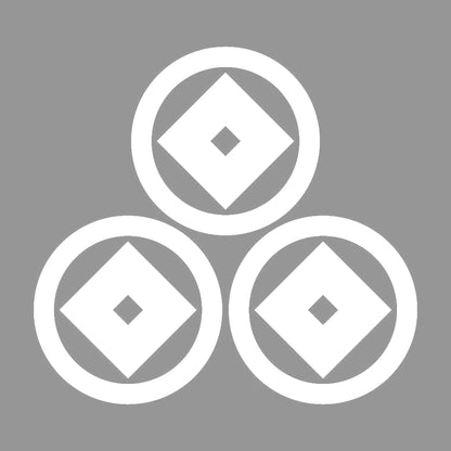 三つ盛り丸に釘抜紋 7