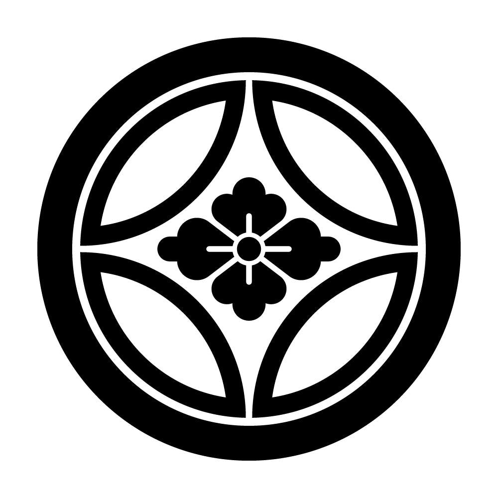 丸に中陰七宝に花菱紋
