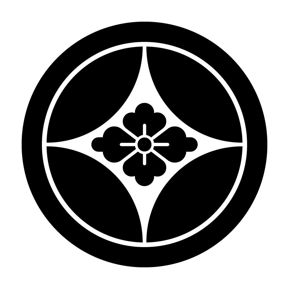 丸に七宝花菱紋