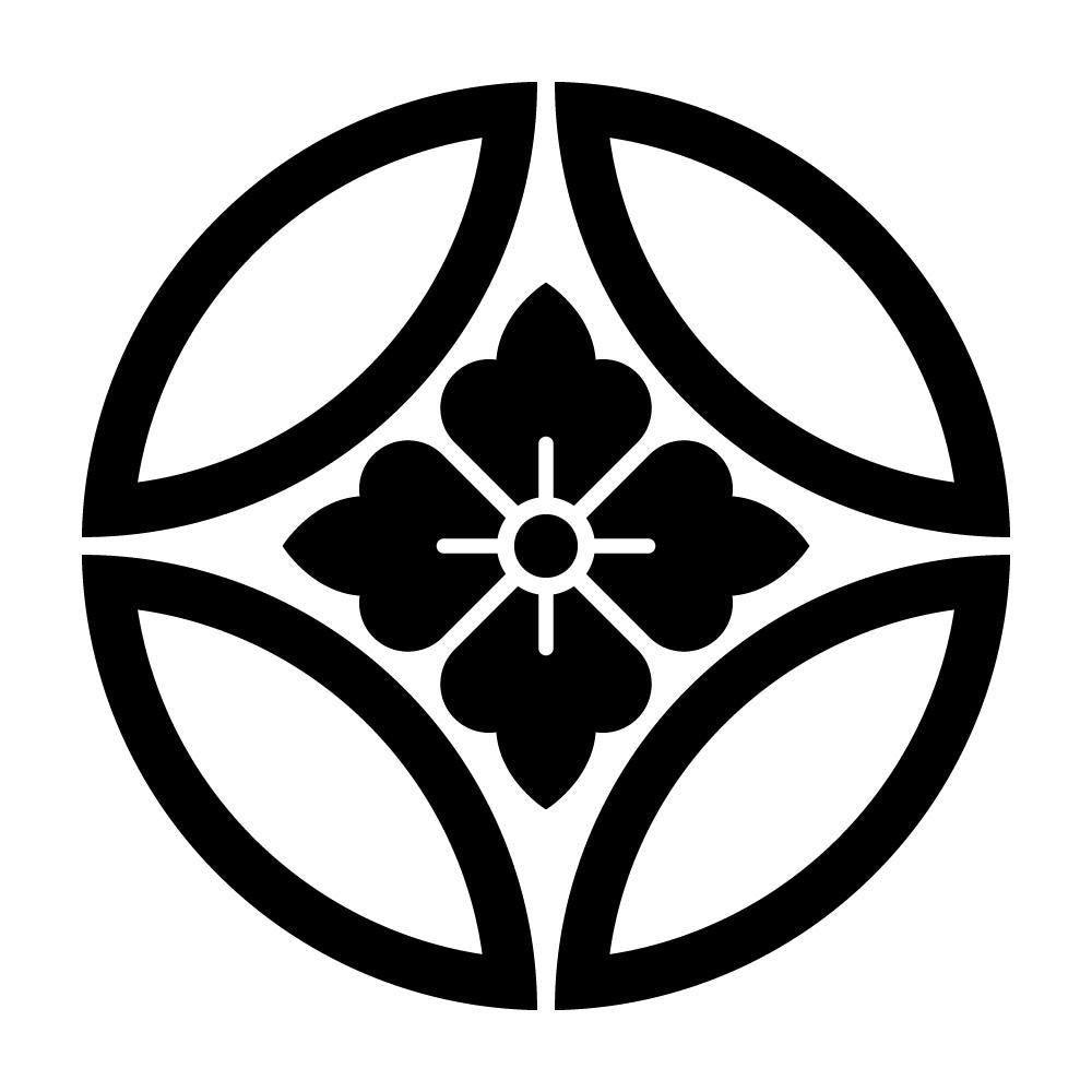 中陰七宝に花角紋