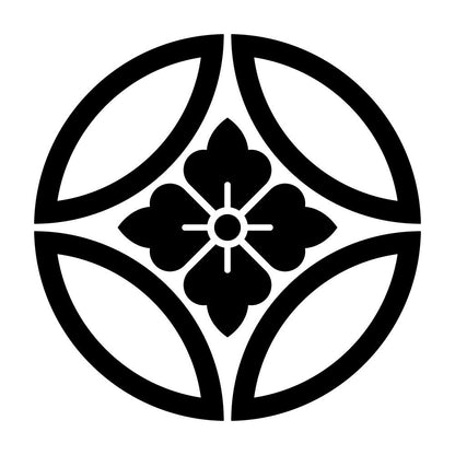 中陰七宝に花角紋