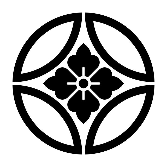 中陰七宝に花角紋