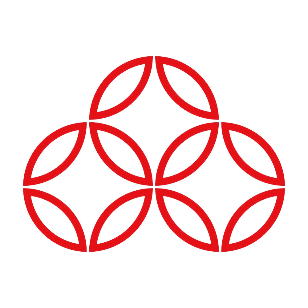 陰持ち合い三つ七宝紋 8
