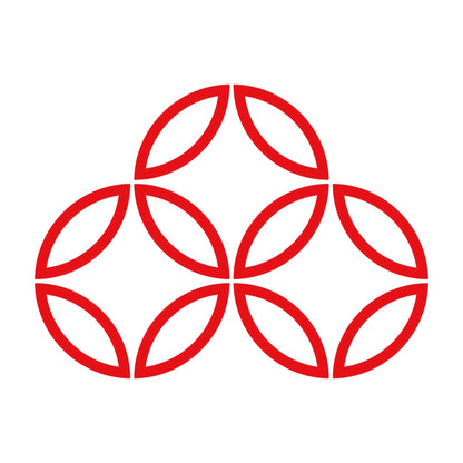 陰持ち合い三つ七宝紋 8