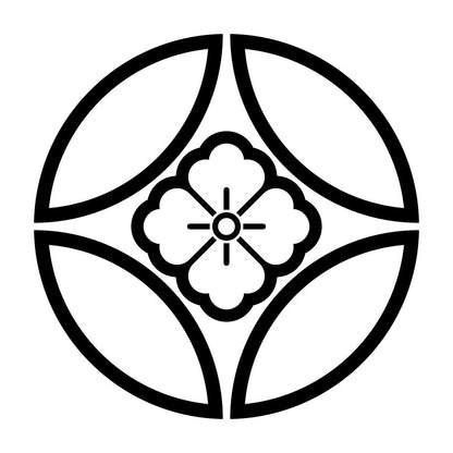陰七宝に花角紋